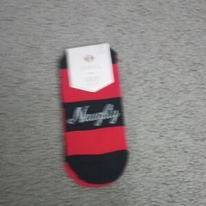 Navy Red and Black Striped Socks